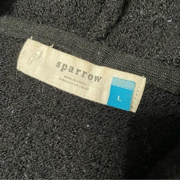 Anthropologie Sparrow ruffle tie front wool blend hooded cardigan - Picture 6 of 8